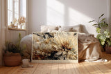 Paul Sinus Wandbild 120x80cm Blumen Makro modern beige braun florale Kunst Kunstdruck grosses Kunstbild elegante Wanddekoration fuer Wohnzimmer Büro Flur