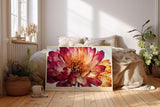 Paul Sinus Wandbild 120x80cm Blumen Makro modern rot beige florale Kunst Kunstdruck grosses Kunstbild elegante Wanddekoration fuer Wohnzimmer Büro Flur