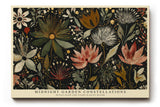 Paul Sinus Wandbild 120x80cm Blumen Nachtgarten botanische Illustration moderne Natur Kunst Wanddekoration Wohnzimmer Schlafzimmer