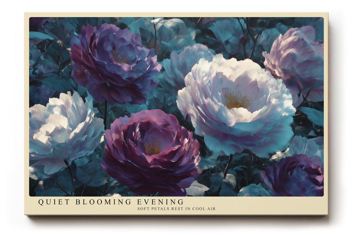 Paul Sinus Wandbild 120x80cm Blumen Pfingstrosen modern violett weiss florale Kunst Kunstdruck grosses Kunstbild elegante Wanddekoration fuer Wohnzimmer Büro Flur