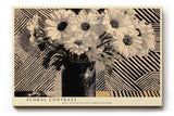 Paul Sinus Wandbild 120x80cm Blumen Stillleben schwarz weiss grafisches Muster moderne florale Kunst Wanddekoration fuer Wohnzimmer Büro