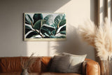 Paul Sinus Wandbild 120x80cm Botanische Blaetter modern Pflanzen Kunst Wanddekoration gruene Natur Wohnzimmer Schlafzimmer
