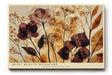 Paul Sinus Wandbild 120x80cm Botanische Blätter Kunst in Braun Beige und Gold Natur Illustration für Wohnzimmer Schlafzimmer Büro