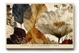Paul Sinus Wandbild 120x80cm Botanische Blumen und Blätter Komposition Natur Kunst in Beige Braun und Creme für Wohnzimmer Schlafzimmer und Büro