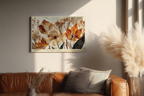 Paul Sinus Wandbild 120x80cm Botanische Komposition mit getrockneten Pflanzen Elegante Naturkunst in warmen Erdtoenen
