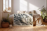 Paul Sinus Wandbild 120x80cm botanisches Blatt Schatten Fotokunst modern beige grau minimalistisch Kunstdruck grosses Natur Kunstbild stilvolle Wanddekoration fuer Wohnzimmer Büro