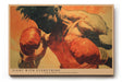 Paul Sinus Wandbild 120x80cm Boxer Illustration modern orange schwarz Sport Kunst Kunstdruck grosses Kunstbild kraftvolle Wanddekoration fuer Wohnzimmer Fitnessraum Büro