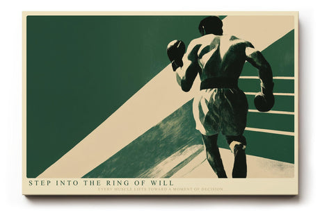 Paul Sinus Wandbild 120x80cm Boxer im Ring dynamische Sportkunst mit kraftvoller Bewegung fuer moderne Wohnräume
