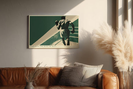 Paul Sinus Wandbild 120x80cm Boxer im Ring dynamische Sportkunst mit kraftvoller Bewegung fuer moderne Wohnräume