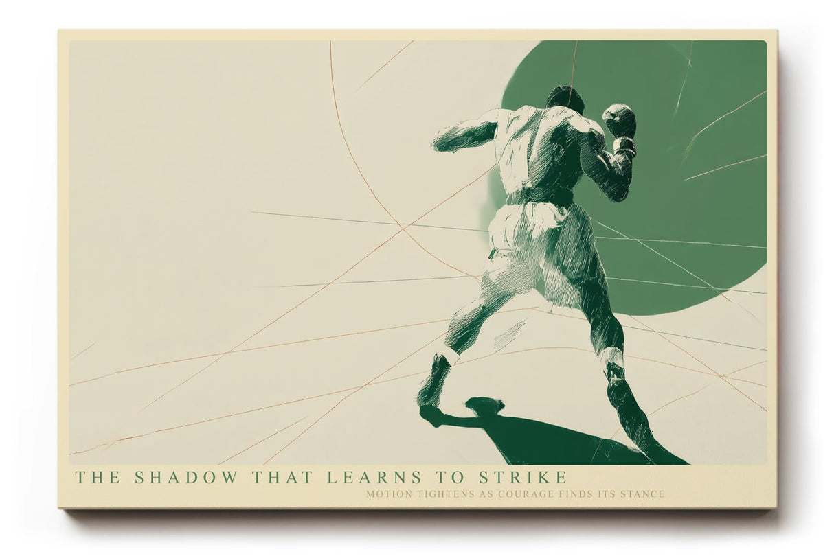 Paul Sinus Wandbild 120x80cm Boxer in Kampfhaltung moderne Sportkunst mit dynamischer Bewegung