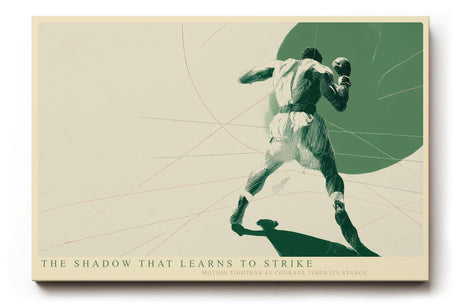 Paul Sinus Wandbild 120x80cm Boxer in Kampfhaltung moderne Sportkunst mit dynamischer Bewegung
