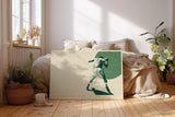 Paul Sinus Wandbild 120x80cm Boxer in Kampfhaltung moderne Sportkunst mit dynamischer Bewegung
