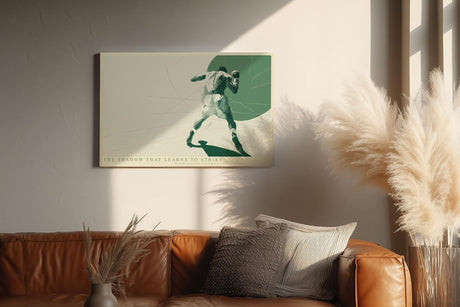Paul Sinus Wandbild 120x80cm Boxer in Kampfhaltung moderne Sportkunst mit dynamischer Bewegung
