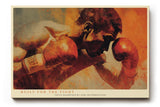 Paul Sinus Wandbild 120x80cm Boxer Sport Kunst dynamisches Boxer Portrait rote Farben Fitness Motivation Wanddekoration fuer Wohnzimmer Fitnessraum Büro