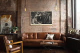 Paul Sinus Wandbild 120x80cm Brüllender Tiger Tierkunst LeinWandbild 120x80cm Kraftvolles Wildtier Motiv Wanddekoration