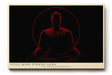 Paul Sinus Wandbild 120x80cm Buddha Meditation rote Aura spirituelle Zen Kunst minimalistische Dunkelheit Kunstdruck stilvolle Wanddekoration fuer Wohnzimmer Schlafzimmer Yoga Raum