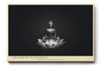 Paul Sinus Wandbild 120x80cm Buddha Meditation Schwarz Weiss Lotus moderne spirituelle Kunst ruhiges Zen Kunstbild elegante Wanddekoration für Wohnzimmer Yoga Raum