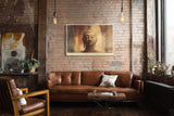 Paul Sinus Wandbild 120x80cm Buddha Meditation Spirituelle Kunst Figur in ruhiger Tempelatmosphaere