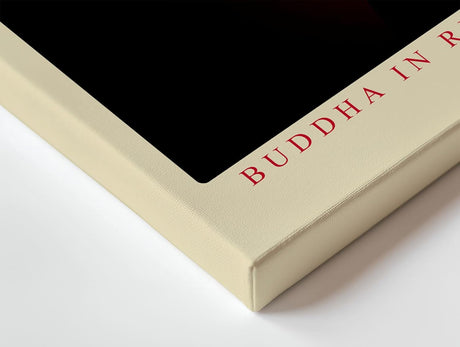 Paul Sinus Wandbild 120x80cm Buddha Silhouette rotes Licht spirituelle Zen Kunst moderne Meditation Kunstdruck stilvolle Wanddekoration fuer Wohnzimmer Schlafzimmer Yoga Raum