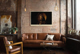Paul Sinus Wandbild 120x80cm Buddha Statue Spirituelle Kunst Goldene Meditation Figur Zen Kunstdruck Poster Grosse Wanddekoration fuer Wohnzimmer Schlafzimmer Meditationraum