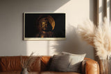 Paul Sinus Wandbild 120x80cm Buddha Statue Spirituelle Kunst Goldene Meditation Figur Zen Kunstdruck Poster Grosse Wanddekoration fuer Wohnzimmer Schlafzimmer Meditationraum