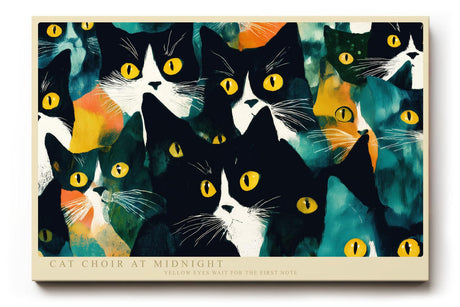 Paul Sinus Wandbild 120x80cm Bunte Katzen Illustration moderne Pop Art Tier Wanddekoration