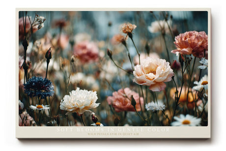 Paul Sinus Wandbild 120x80cm Bunte Wildblumen Wiese romantische Natur Fotografie moderne Blumen Wanddekoration