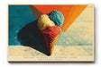 Paul Sinus Wandbild 120x80cm Buntes Eis in Waffel Pop Art Sommer Illustration moderne Kuechen Wanddekoration