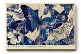 Paul Sinus Wandbild 120x80cm Butterflies in Quiet Dance elegante Schmetterlinge in Blau moderne Natur Kunst Poster für Wohnzimmer Schlafzimmer