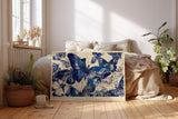 Paul Sinus Wandbild 120x80cm Butterflies in Quiet Dance elegante Schmetterlinge in Blau moderne Natur Kunst Poster für Wohnzimmer Schlafzimmer