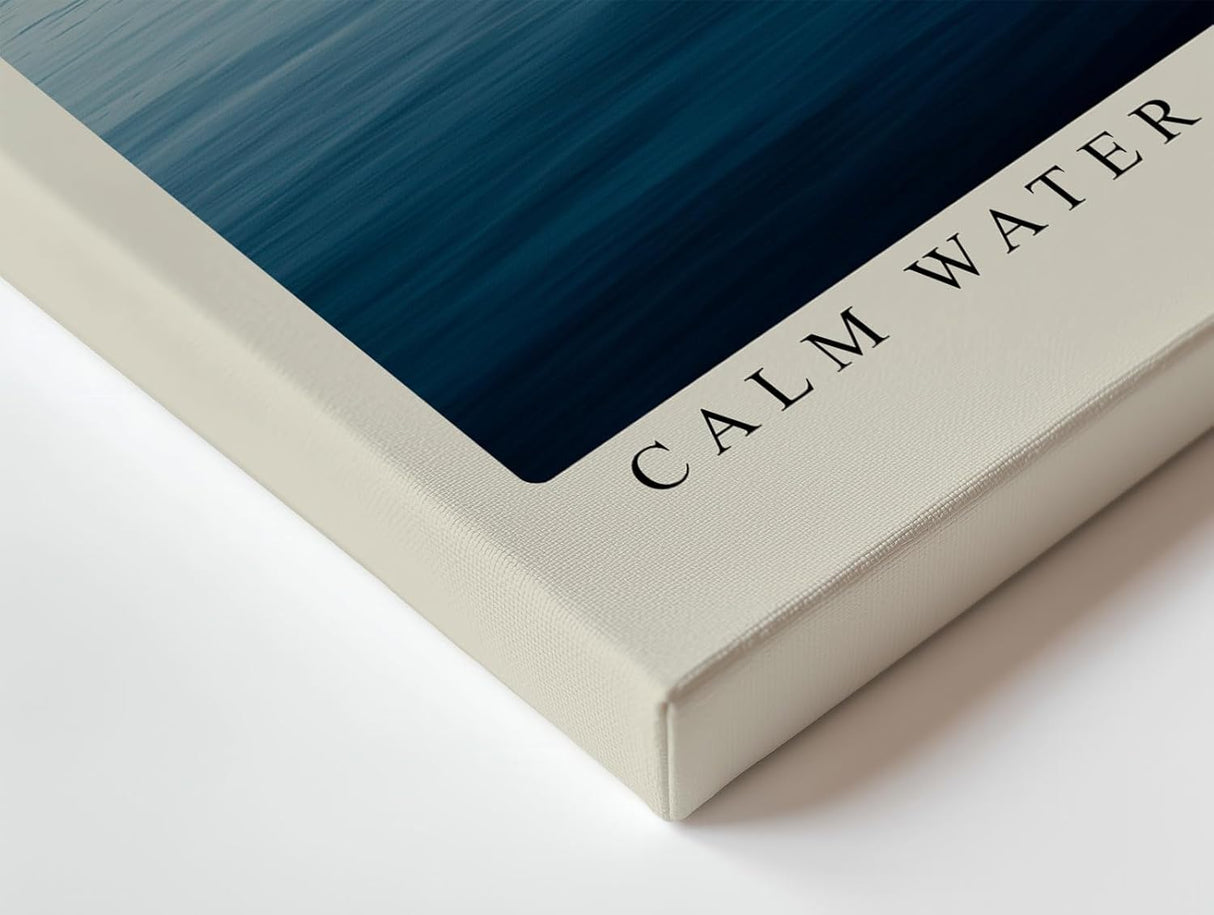 Paul Sinus Wandbild 120x80cm Calm Water Clear Sky Ruhige Meereslandschaft mit Horizont Blaues Meer Natur Kunst fuer Wohnzimmer Schlafzimmer und Büro