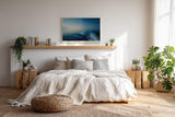 Paul Sinus Wandbild 120x80cm Calm Water Clear Sky Ruhige Meereslandschaft mit Horizont Blaues Meer Natur Kunst fuer Wohnzimmer Schlafzimmer und Büro