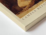 Paul Sinus Wandbild 120x80cm Camels Before the Pyramids Wüste Ägypten Kamele vor Pyramiden Landschaft Kunst Poster für Wohnzimmer Büro Reise Dekoration