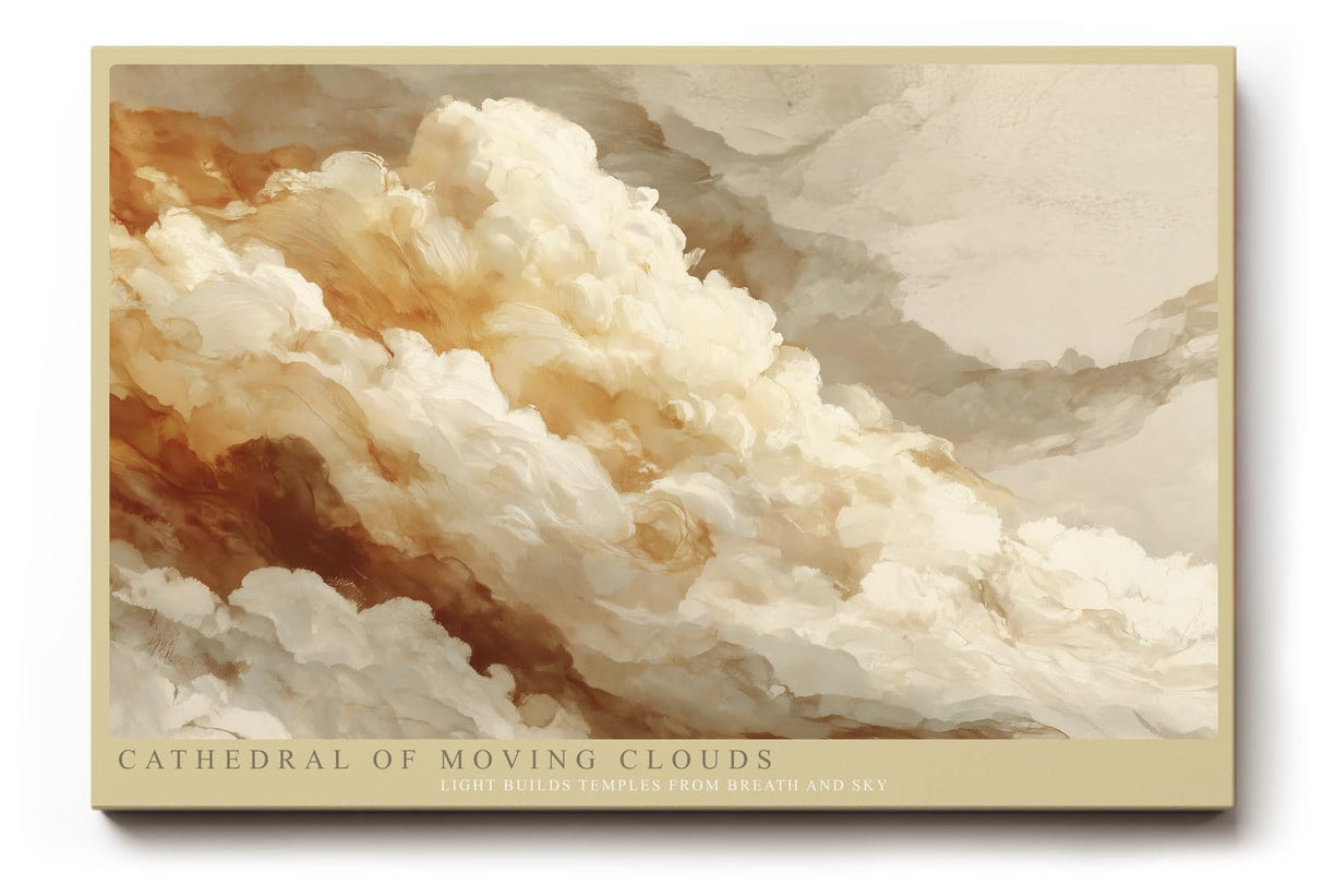Paul Sinus Wandbild 120x80cm Cathedral of Moving Clouds dramatische Wolkenlandschaft Himmel Kunst Poster für Wohnzimmer Büro