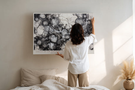 Paul Sinus Wandbild Cells of an Ancient Storm Abstract Black and White Depth of Organic Motion
