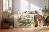 Paul Sinus Wandbild 120x80cm Chamäleon Illustration moderne Tierkunst Naturfarben detailreiches Reptilien Kunstbild stilvolle Wanddekoration für Wohnzimmer Büro Kinderzimmer