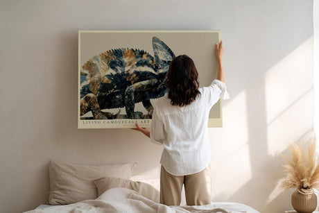 Paul Sinus Wandbild 120x80cm Chamäleon Natur Illustration moderne Tierkunst detailreiche Reptilien Darstellung stilvolles Kunstbild für Wohnzimmer Büro Kinderzimmer