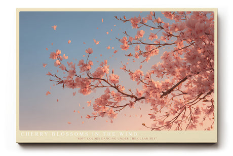 Paul Sinus Wandbild Cherry Blossoms in the Wind – Zarte Blüten im Spiel des Lichts