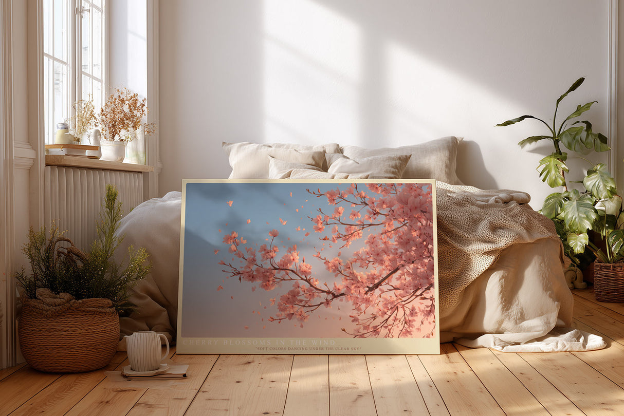Paul Sinus Wandbild Cherry Blossoms in the Wind – Zarte Blüten im Spiel des Lichts