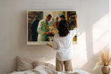 Paul Sinus Wandbild 120x80cm Chocolatier Szene Markt Kunstmotiv Feine Lebensmittel Kunst mit warmem Atelier Licht
