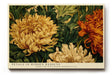 Paul Sinus Wandbild 120x80cm Chrysanthemen Blumen Kunst Klassisches Florales Motiv in Gold und Gruen fuer Wohnzimmer Schlafzimmer und Esszimmer