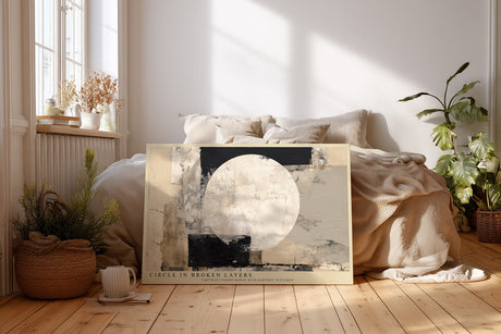 Paul Sinus Wandbild Circle in Broken Layers – Abstrakte Komposition mit geometrischer Struktur, Symbol für Balance, Wandel und künstlerische Tiefe