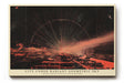 Paul Sinus Wandbild City Under Radiant Geometric Sky futuristisches Stadtmotiv mit geometrischem Lichtspiel in Rot und Schwarz