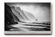 Paul Sinus Wandbild 120x80cm Cliffs Fade into Mist dramatische schwarz weiß Küstenlandschaft mit Klippen und Meer moderne Natur Fotokunst Poster für Wohnzimmer Büro