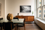 Paul Sinus Wandbild 120x80cm Cliffs Fade into Mist dramatische schwarz weiß Küstenlandschaft mit Klippen und Meer moderne Natur Fotokunst Poster für Wohnzimmer Büro