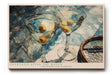 Paul Sinus Wandbild 120x80cm Cocktails Stillleben modern blau Aquarell Kunst Kunstdruck grosses Kunstbild stilvolle Wanddekoration fuer Wohnzimmer Kueche Bar Büro
