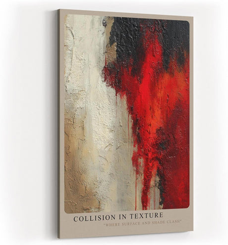 Paul Sinus Wandbild in 40x60cm Collision in Texture – Abstraktes Kunstwerk mit starkem Farbkontrast und strukturreicher Oberfläche