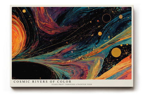Paul Sinus Wandbild 120x80cm Cosmic Rivers of Color abstrakte Weltraum Kunst Galaxie Farben modernes Poster für Wohnzimmer Büro