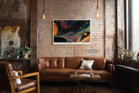 Paul Sinus Wandbild 120x80cm Cosmic Rivers of Color abstrakte Weltraum Kunst Galaxie Farben modernes Poster für Wohnzimmer Büro