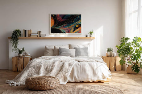 Paul Sinus Wandbild 120x80cm Cosmic Rivers of Color abstrakte Weltraum Kunst Galaxie Farben modernes Poster für Wohnzimmer Büro